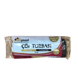 Atiplast Orta Çöp Torbası Siyah 55x60 70 Gr 20'li 1 Rulo - Atiplast