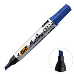 Bic Permanent Markör Kalem Kesik Uçlu Mavi - Bic