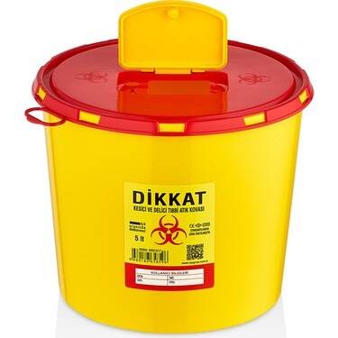 Ceyhanlar Tıbbi Atık Çöp Kovası 5 Lt - 1