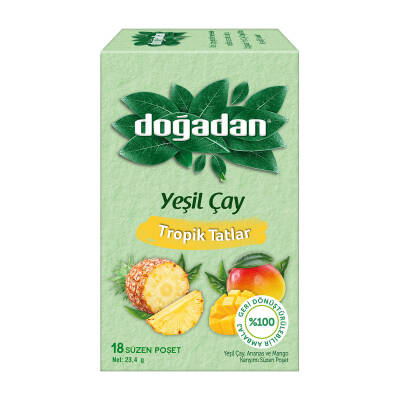 Doğadan Tropik Tatlar Poşet Yeşil Çay 18'li - 1