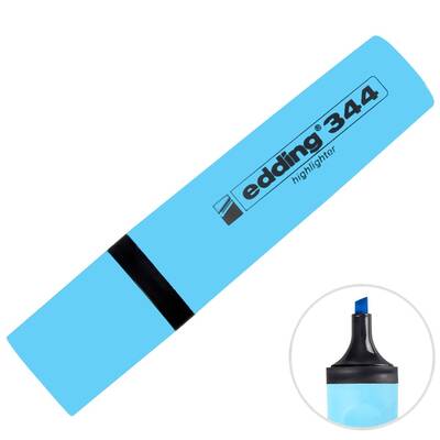 Edding 344 Fosforlu Kalem Mavi - 1