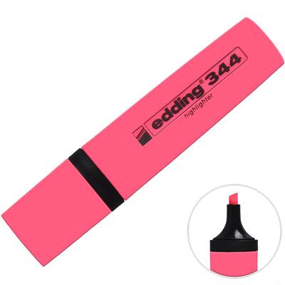 Edding 344 Fosforlu Kalem Pembe - 1