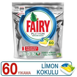 Fairy Platinum 60 Yıkama Bulaşık Makinesi Deterjanı Kapsülü Limon Kokulu - 2