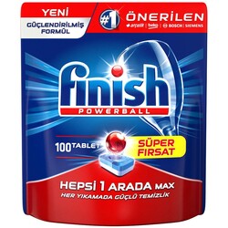 Finish Powerball Bulaşık Makinesi Tableti 100`lü Paket Hepsi 1 Arada - Finish