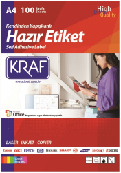 Kraf Laser Etiket 99.1 x 34 Mm KF-2016 - Kraf