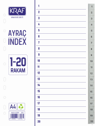 Kraf Seperatör 1020 1-20 Rakam - Kraf
