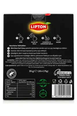 Lipton Mini Dem Earl Grey Çay Şase 20'li 12 Paket - 2