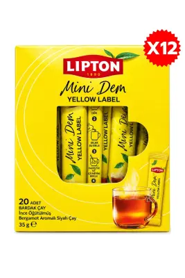 Lipton Mini Dem Yellow Label Çay Şase 20'li 12 Paket - 1