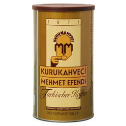 Kurukahveci Mehmet Efendi Teneke Kutu Türk Kahvesi 500 gr - Kurukahveci Mehmet Efendi