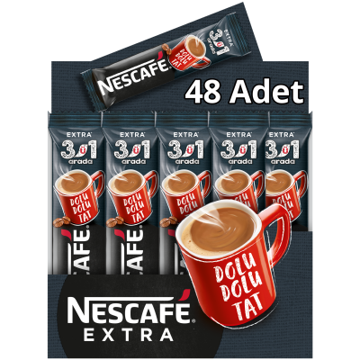 Nescafe 3'ü 1 Arada Kahve Ekstra 16.5g 48'li - 1