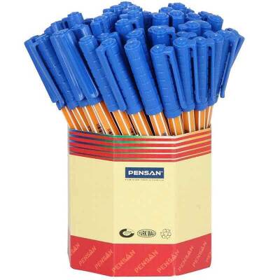 Pensan 1010 Ofispen Tükenmez Kalem 1.0 mm - Mavi (60 Adet) - 1