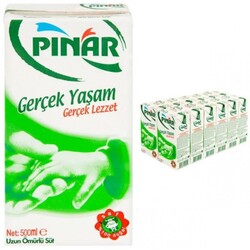 Pınar Tam Yağlı Süt 500 ml 12`li - Pınar