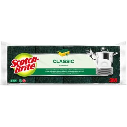 Scotch Brite Bulaşık Süngeri Yeşil Klasik Tırnak Koruyuculu 4'lü - Scotch-Brite