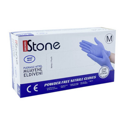 Stone Muayene Eldiveni Nitril Mavi Medium 100'lü - Stone