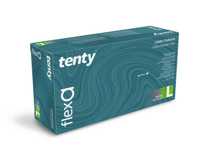 Tenty Flex A Muayene Eldiveni Latex Pudrasız L Beden 100&prime;lü - 1