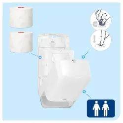 Tork 557500 Çift Rulo Tuvalet Kağıdı Dispenseri Beyaz - 6