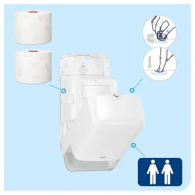 Tork 557500 Çift Rulo Tuvalet Kağıdı Dispenseri Beyaz - 6