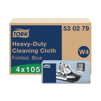 Tork Nonwoven Temizlik Bezi Ağır Kirler Z Katlı Mavi 105*4 - 1