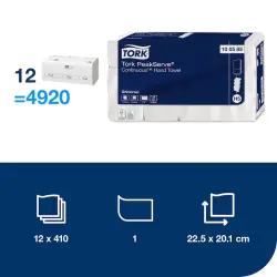 Tork 100585 Peakserve® Continuous™ Kağıt Havlu 410 Yapraklı 12 Paket - 4