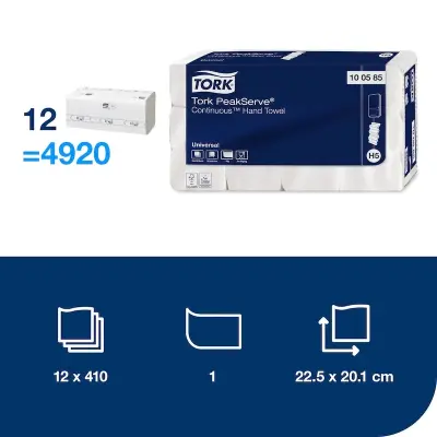 Tork 100585 Peakserve® Continuous™ Kağıt Havlu 410 Yapraklı 12 Paket - 4