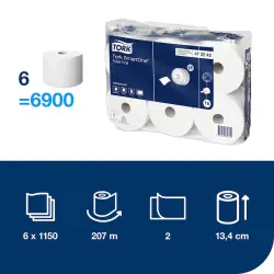 Tork 472242 Smartone İçten Çekmeli Tuvalet Kağıdı 207 Mt 6'lı Rulo - 4